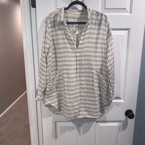 Anthro Striped Long Sleeve tunic